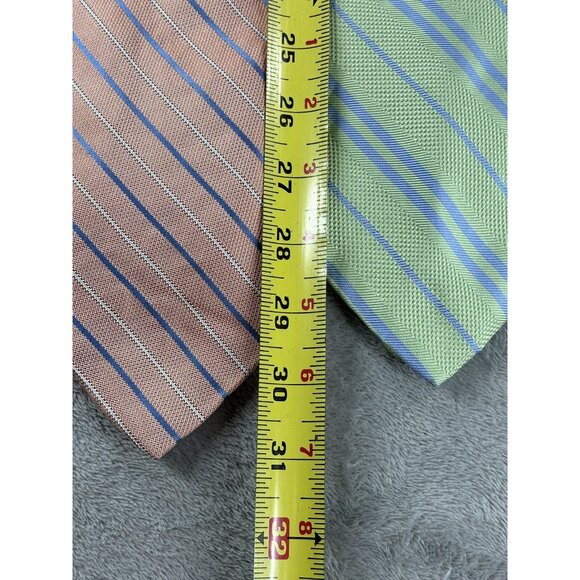 Brooks Brother Men’s Multi Lot Silk Ties USA Made Green Blue Pink Stripes & Dot - Picture 5 of 13